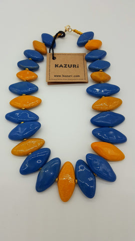 Kazuri Beads Necklace Domino 18 inches Parrot
