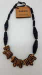 Kazuri Beads Zebra 18 inches Black & Ivory